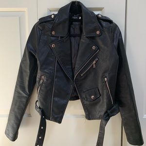 Nasty Gal Faux Leather Moto Jacket